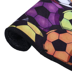 Kuber Industries Door Mat for Kids Room|Anti Skid Door Mat for Kids Bedroom|Microfiber Football Pattern Door Mat (Multicolor)