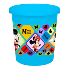 Kuber Industries Disney Mickey Minnie Print Plastic Dustbin/ Garbage Bin/ Waste Bin, 5 Liters (Blue) -HS_35_KUBMARTS17768
