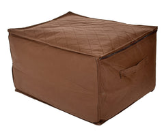 Kuber Industries Non-Woven Living Box, Underbed Storage, Cloth Storage Boxes for Wardrobe With Window (Blue) 54KM4093