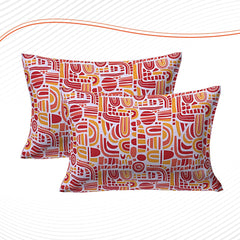 Kuber Industries Double Bedsheet(228 * 254 cm)|Cotton 120 TC Luxury Printed Soft & Lightweight Bedsheet for Double Bed with 2 Pillow Covers (Red)