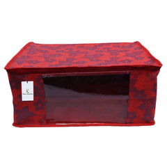 Kuber Industries Saree Covers With Zip|Saree Covers For Storage|Saree Packing Covers For Wedding|Pack of 6 (Red)