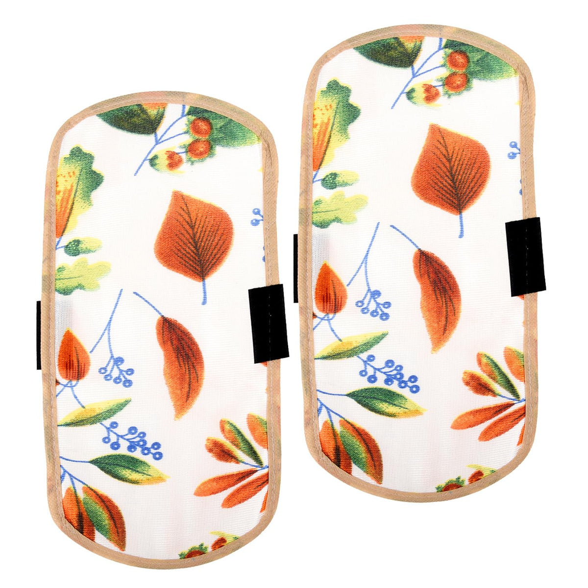 Kuber Industries Fridge Handle Cover | Refrigerator Handle Cover | Fridge Door Handle Protector | Fridge Door Handle Cover | Leaf Kniting Fridge Handle Cover | 2 Piece Set | Cream