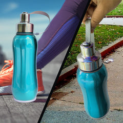 Heart Home Stainless Steel Insulated Water Bottle With Strainer For Home & Traveling, 1Ltr. (Blue) 54HH4311.
