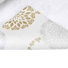 Heart Home Rangoli Print PVC Wardrobe Kitchen Drawer Cupboard Cabinet Shelf Mat, Shelf Liner 10 Mtr (White)-HHEART15087, Standard