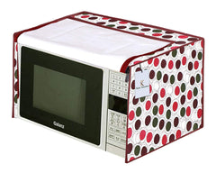 Kuber Industries Circle Design PVC Microwave Oven Full Closure Cover for 20 Litre (Brown) CTKTC33255