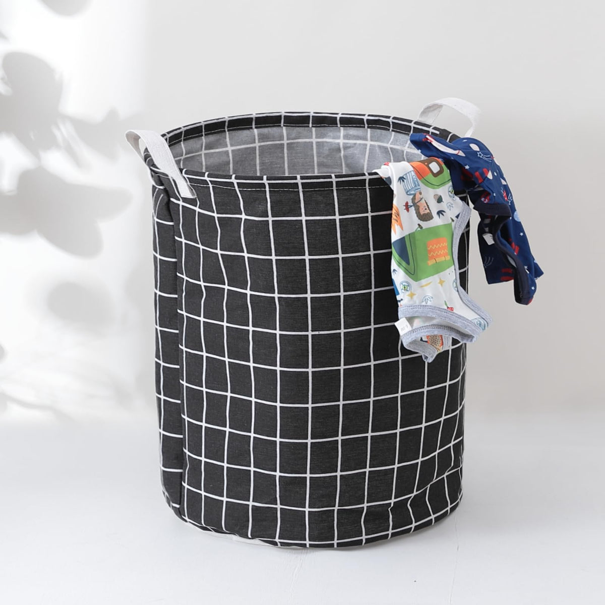 Kuber Industries Laundry Basket For Clothes|Foldable Laundry Hamper|Basket For Toys, Dirty clothes, Storage "45 LTR" (Black)