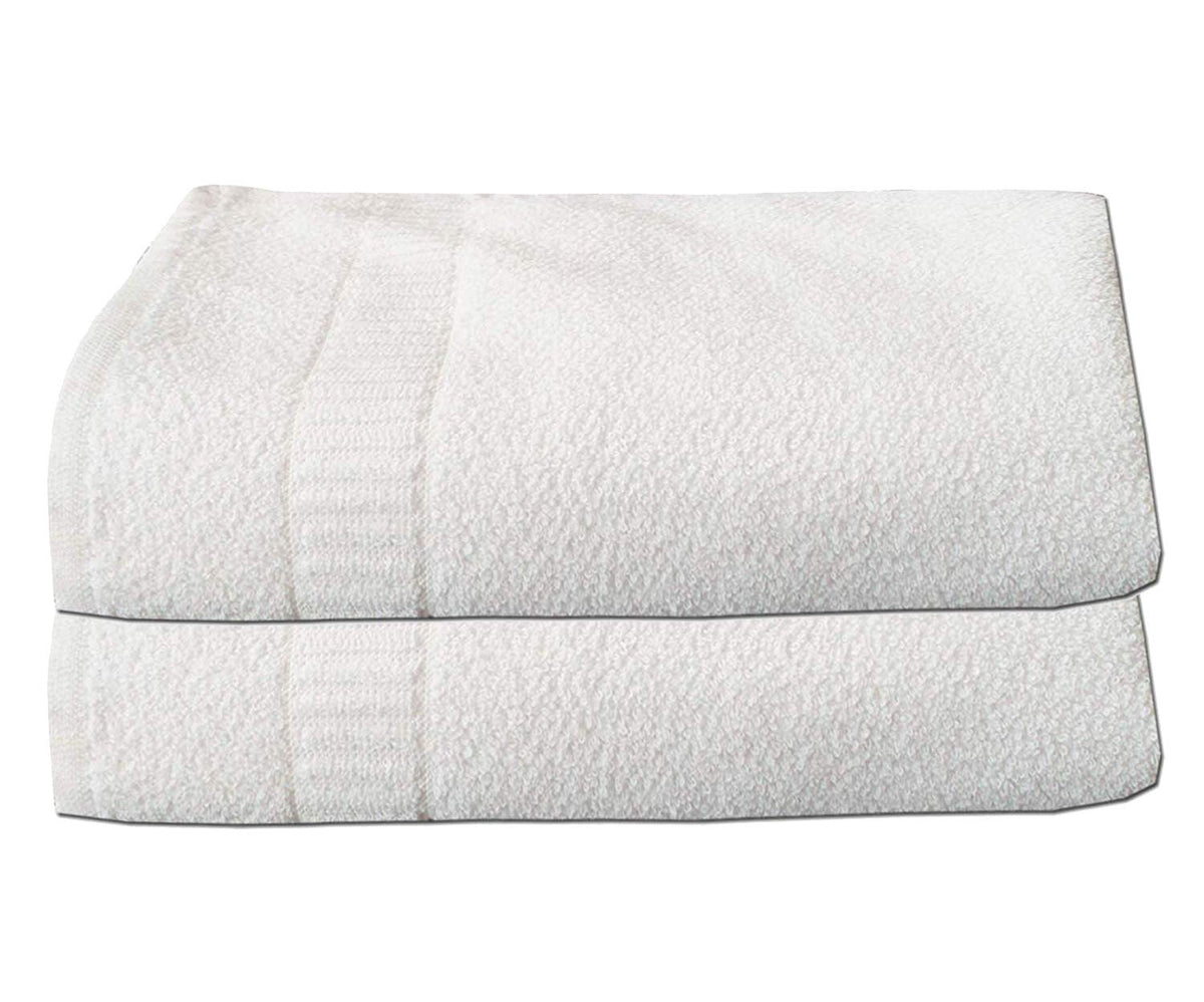 Kuber Industries 100% Cotton 2 Pieces Full Size Bath Towel 30"x60" (White)
