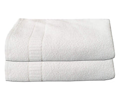 Kuber Industries 100% Cotton 2 Pieces Full Size Bath Towel 30"x60" (White)
