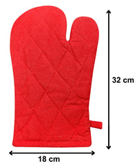 Kuber Industries Cotton Microwave Oven Gloves, Set of 2 (Red)-HS40KUBMART23976