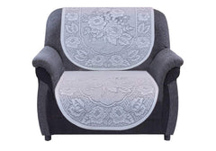 Kuber Industries 6 Piece Cotton 5 Seater Sofa Cover Set - Cream, Standard (SofasetKUSOE01)