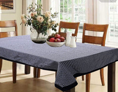 Kuber Industries Dining Table Cover 6 Seater|Table Cover Cotton (Black)