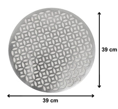 Kuber Industries PVC Soft leather 6 Pieces Dining Table Placemat Set (Silver) -CTLTC11357