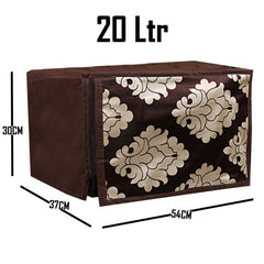 Kuber Industries Cotton 1 Piece Microwave Oven Cover 20 Ltr (Dark Brown) -CTKTC05703