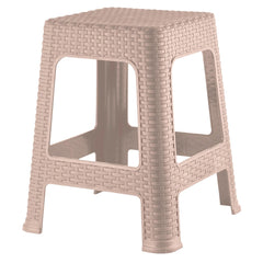 Kuber Industries Sitting Stool | Stool for Indoor Or Outdoor | Plastic Non-Slip Sitting Stool | Stool for Balcony | Stool for office | Stool for Home & Garden | Optima Big | Beige