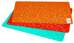 Kuber Industries Diamond Design 3 Pieces PVC Refrigerator/Fridge Multipurpose Drawer Mat Set(Green, Red and Orange)-CTKTC32409