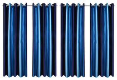 Kuber Industries Polyester 6 Pieces 7 Feet Eyelet Door Curtain (Blue) -CTKTC12973