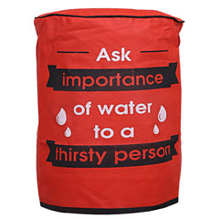 Kuber Industries Rexine 2 Pieces Water Dispenser Bottle Cover with Rexine Water Level Indication 20 Litre (Red & Blue)-CTKTC13527