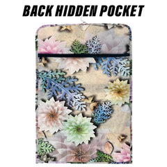 Kuber Industries Document Holder | PVC Sun Flower Design Document Organizer | Double Sided Document Holder for Home | 7 Small Pocket with 3 Zipper | Brown