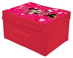 Heart Home Disney Minnie Printed Multipurposes Non-Woven Flodable Storage Box/Oragnizer (Pink)-HS43HEARTH26578