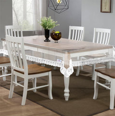 Heart Home PVC Dining Table Cover/Table Cloth for Home Decorative Luxurious 6 Seater, 60"x90" (Cream Lace) 54HH4272.