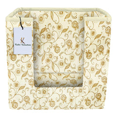 Kuber Industries Exclusive Metalic Printed 2 Piece Non Woven Shirt Stacker Wardrobe Organizer Set, (Brown & Brige) - CTGTC34916