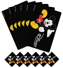 Kuber Industries Disney Mickey Mouse Printed PVC Stain Resistant, Anti-Skid, Waterproof 6 Pcs Placemats with 6 Pcs Tea Coasters Set for Dining Kitchen Restaurant Table, Set of 12 (Black)