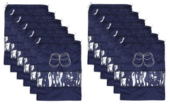 Heart Home Parachute Waterproof 12 Pieces Shoe Cover/Shoe Bag (Blue)- CTHH21986