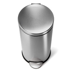 Kuber Industries Stainless Steel Plain Pedal Dustbin with Inner Bucket, 5 LTR (Silver)-KUBMART10367
