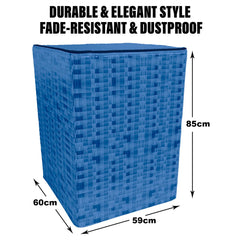 Heart Home Washing Machine Cover | Shelf Check Washing Machine Cover | Soft PVC | Top Load Fully-Automatic Washing Machine Cover | Blue