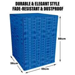 Heart Home Washing Machine Cover | Shelf Check Washing Machine Cover | Soft PVC | Front Load Washing Machine Cover | Blue