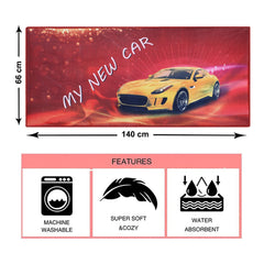 Heart Home Kids Bath Towel|Soft Cotton & Sides Stitched Baby Towel|Microfibered Super Absorbent Car Pattern Towel for Infants,Toddler,55x26 Inch,Pack of 2 (Maroon)