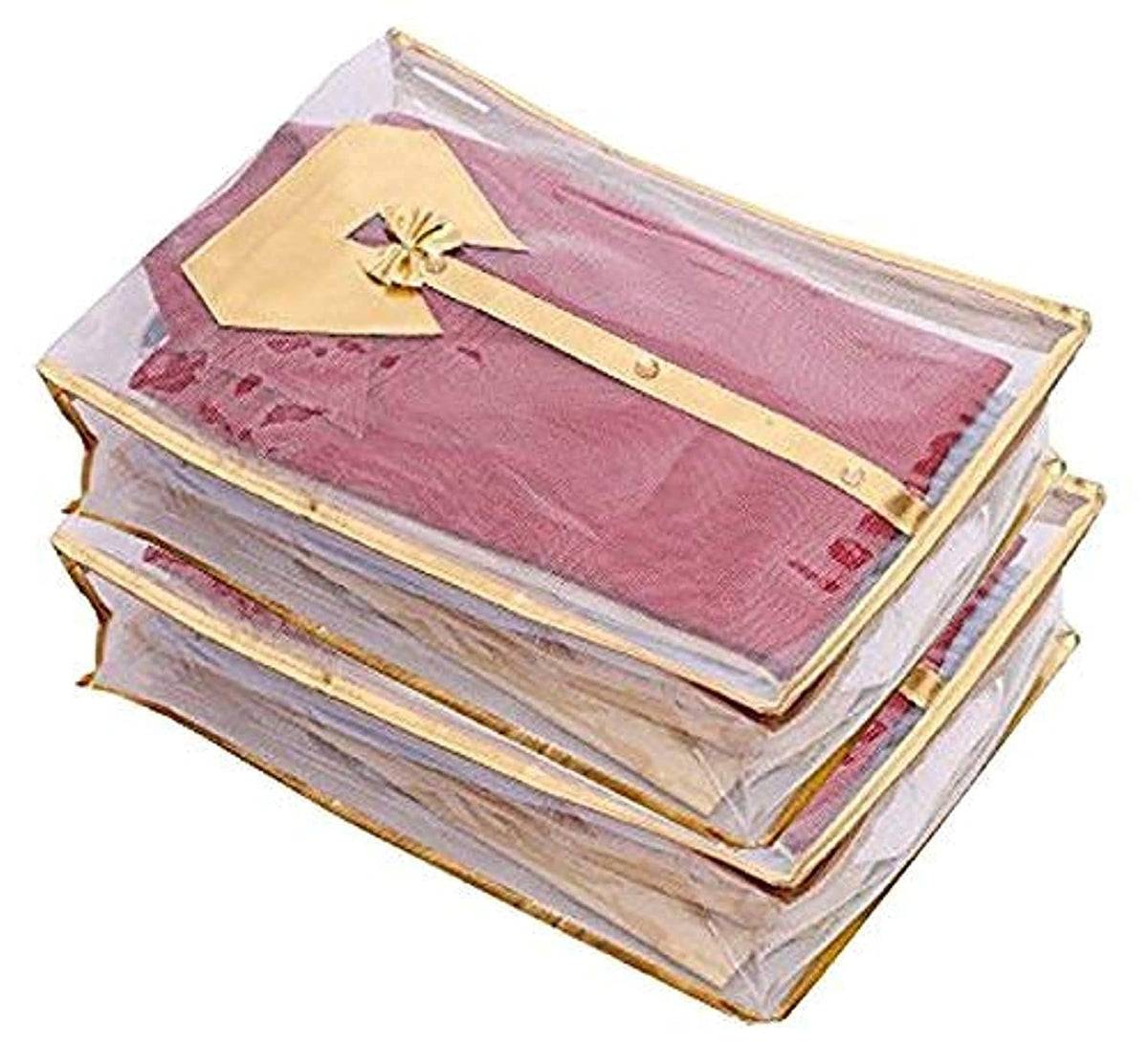 Kuber Industries 2 Piece PVC Shirt Cover Set, Transparent (Shirt001)