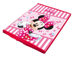 Kuber Industries Disney Minnie Print Non Woven Fabric Foldable Laundry Organiser with Handles (Pink)