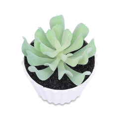 Kuber Industries Artificial Plants for Home Décor|Natural Looking Indoor Fake Plants with Pot|Artificial Flowers for Decoration (Green)