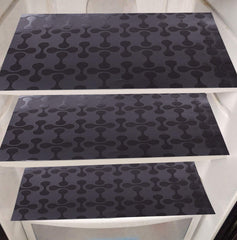 Kuber Industries Coin Design PVC 6 Piece Refrigerator Drawer Mat Set, Black - CTKTC21850