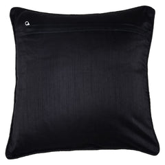 Kuber Industries Cushion Cover | Sofa Cushion Covers | Square Cushion Covers | Jute Cushion Covers | Couch Cushion Covers | Set of 5 | 16 Inch | Black
