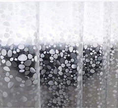 Kuber Industries PVC .20 mm Coin Design Shower Curtains|Size 7 Feet, Pack of 2 (Transparent), Washable