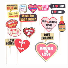 Heart Home Party Photo Props | Cardboard Cupcake Picks |Decorations Supplies for Farewell | Birthday Party | Theme Cupcake Topper | 60 Pieces | PP-8033 | Multicolor