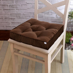 Heart Home Microfiber Square Chair Pad/Cushion for Office, Home or Car Sitting, 18 * 18 Inch (Brown) (Model: HS_37_HEARTH020889)