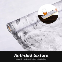 Heart Home Shelf Liner | Kitchen Cabinet Shelf Protector | Kitchen Liners for Cabinets and Drawers | Drawer Liner Mat | Marble Shelf Liner Cabinet Mat | 10 MTR | Gray