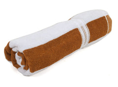 Kuber Industries Lining Design Soft Cotton Bath Towel, 30"x60", Pack of 2 (Brown & Blue), Standard (HS39KUBMART023865)