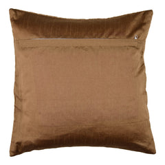 Kuber Industries Cushion Cover | Sofa Cushion Covers | Embossed Square Cushion Covers | Polyester Cushion Covers | Couch Cushion Covers | Set of 5 | 16 Inch | Brown