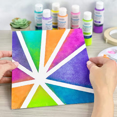 Homestic Blank Cotton Canvas Boards for Painting 10x10 CM Pack of 6 (White)