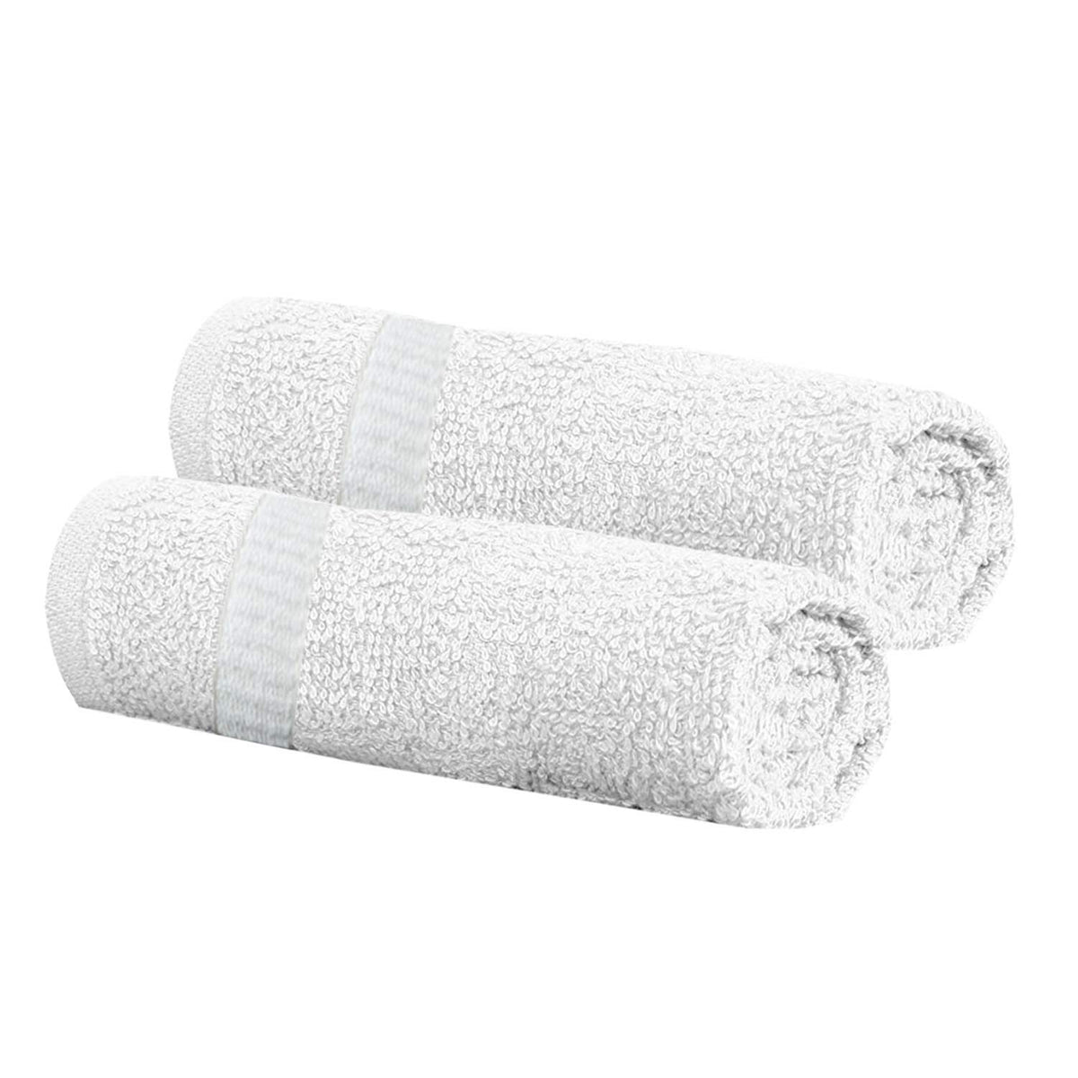 Kuber Industries Cotton 400 GSM 2 Pieces Face Towel Set 14x21” (White) -CTKTC8593, Standard