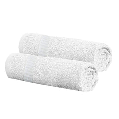 Kuber Industries Cotton 400 GSM 2 Pieces Face Towel Set 14x21” (White) -CTKTC8593, Standard