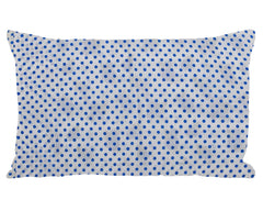 Kuber Industries Dot Print Breathable & Soft Cotton Pillow Cover for Sofa Couch Bed - 17x27 Inch, Set of 4 (Blue)