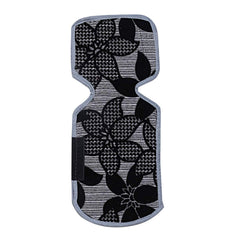 Kuber Industries Floral Design Combo PVC 3 Pieces Fridge Mats, 2 Piece Handle Cover and 1 Piece Fridge Top Cover(Black)