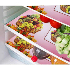Kuber Industries PVC 3 Pieces Fridge Mats, 1 Piece Handle Cover and 1 Piece Fridge Top Cover (Purple)-CTKTC30507