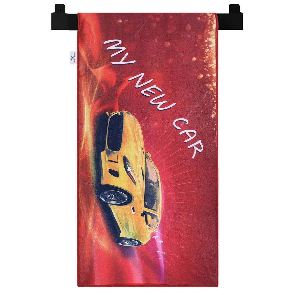 Heart Home Kids Bath Towel|Soft Cotton & Sides Stitched Baby Towel|Microfibered Super Absorbent Car Pattern Towel for Infants,Toddler,55x26 Inch (Maroon)