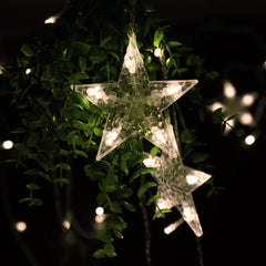 Heart Home LED String Light | 6 Big & 6 Small LED String Lights | Light for Christmas | Light for Weddings | Star Light | Lights for Home Decoration | Warm White